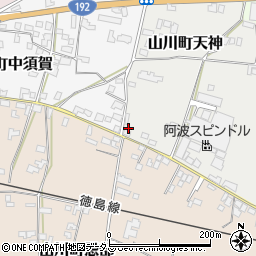 徳島県吉野川市山川町天神100周辺の地図