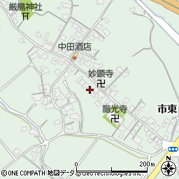 山口県防府市台道市西246周辺の地図