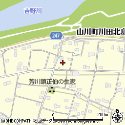 徳島県吉野川市山川町川田1180周辺の地図