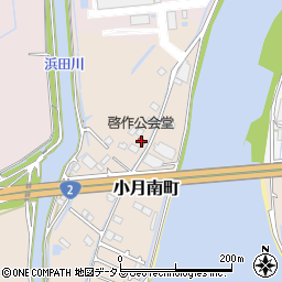 啓作公会堂周辺の地図