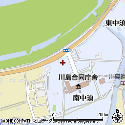 徳島県吉野川市川島町宮島西中須周辺の地図