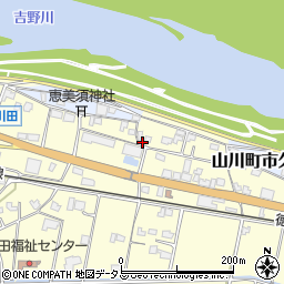 徳島県吉野川市山川町川田656周辺の地図