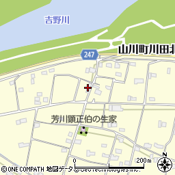徳島県吉野川市山川町川田1177周辺の地図
