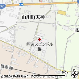 徳島県吉野川市山川町天神63周辺の地図