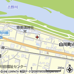 徳島県吉野川市山川町川田428周辺の地図