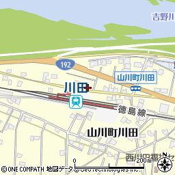 徳島県吉野川市山川町川田202周辺の地図