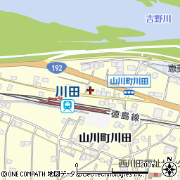 徳島県吉野川市山川町川田220周辺の地図