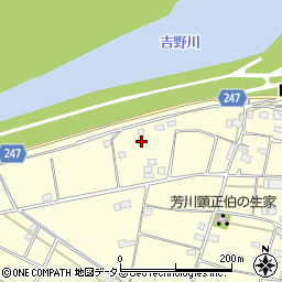 徳島県吉野川市山川町川田1109周辺の地図