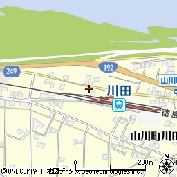 徳島県吉野川市山川町川田194周辺の地図