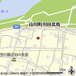 徳島県吉野川市山川町川田1267周辺の地図