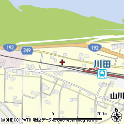 徳島県吉野川市山川町川田124-1周辺の地図