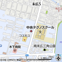 徳島県徳島市南末広町周辺の地図