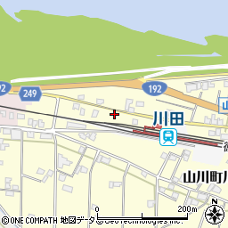 徳島県吉野川市山川町川田122周辺の地図