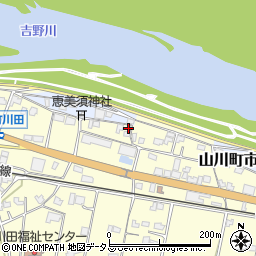 徳島県吉野川市山川町川田427周辺の地図