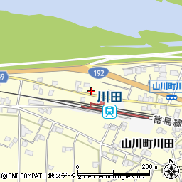 徳島県吉野川市山川町川田191-3周辺の地図
