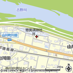 徳島県吉野川市山川町川田418周辺の地図