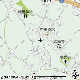 山口県防府市台道市西206周辺の地図