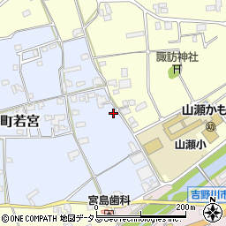 徳島県吉野川市山川町若宮121周辺の地図