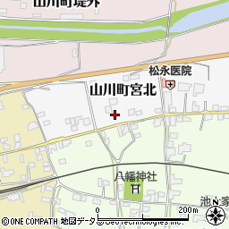 徳島県吉野川市山川町宮北54周辺の地図