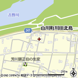 徳島県吉野川市山川町川田1193周辺の地図