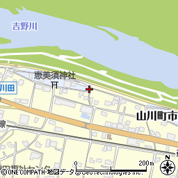 徳島県吉野川市山川町川田市96周辺の地図