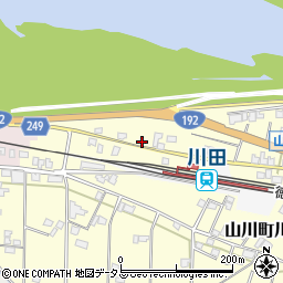 徳島県吉野川市山川町川田117周辺の地図