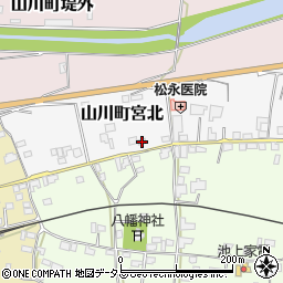 徳島県吉野川市山川町宮北50周辺の地図