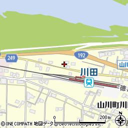 徳島県吉野川市山川町川田118周辺の地図