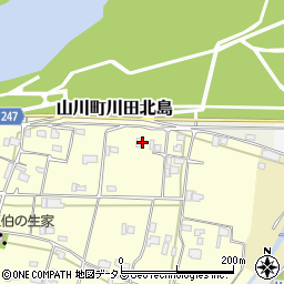 徳島県吉野川市山川町川田1309周辺の地図
