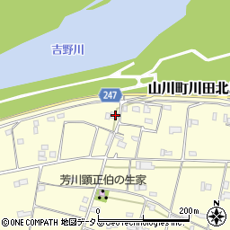 徳島県吉野川市山川町川田1174-1周辺の地図