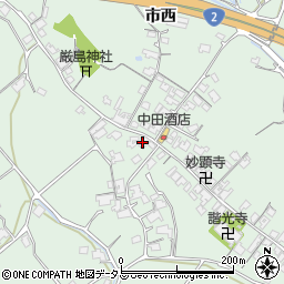 山口県防府市台道市西207周辺の地図