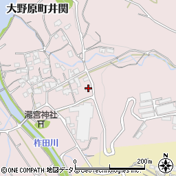 香川県観音寺市大野原町井関214周辺の地図