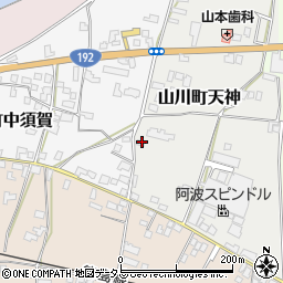 徳島県吉野川市山川町天神95周辺の地図