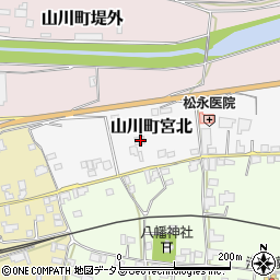 徳島県吉野川市山川町宮北54-3周辺の地図
