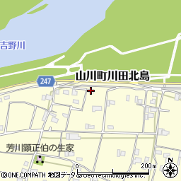 徳島県吉野川市山川町川田1264周辺の地図