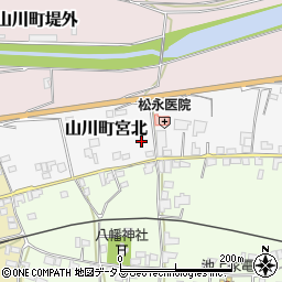 徳島県吉野川市山川町宮北43周辺の地図