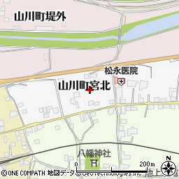 徳島県吉野川市山川町宮北周辺の地図