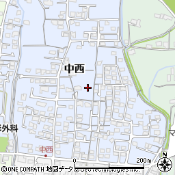 山口県防府市中西周辺の地図