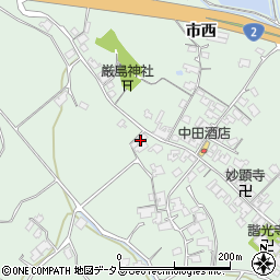 山口県防府市台道市西189周辺の地図