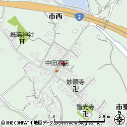山口県防府市台道市西228周辺の地図