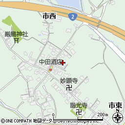 山口県防府市台道市西227周辺の地図