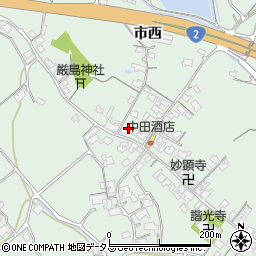 山口県防府市台道市西203-2周辺の地図