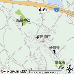 山口県防府市台道市西203周辺の地図