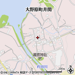 香川県観音寺市大野原町井関63周辺の地図