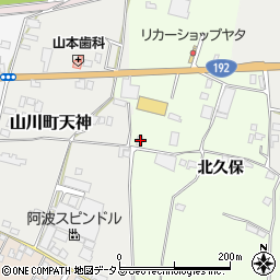 徳島県吉野川市川島町学北久保9周辺の地図
