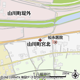 徳島県吉野川市山川町宮北46周辺の地図