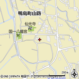 徳島県吉野川市鴨島町山路1593周辺の地図