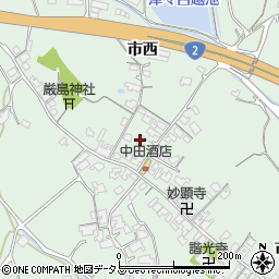 山口県防府市台道市西211周辺の地図