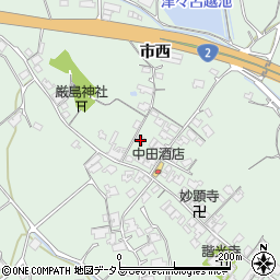 山口県防府市台道市西201周辺の地図