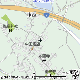 山口県防府市台道市西225周辺の地図